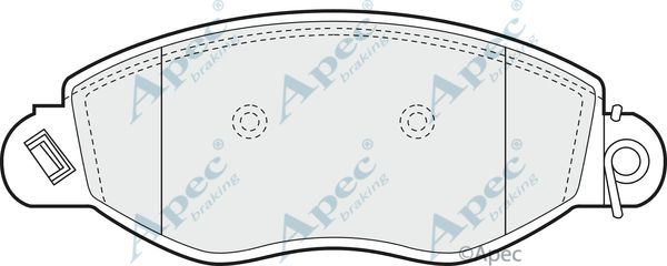 APEC BRAKING Piduriklotsi komplekt,ketaspidur PAD1183